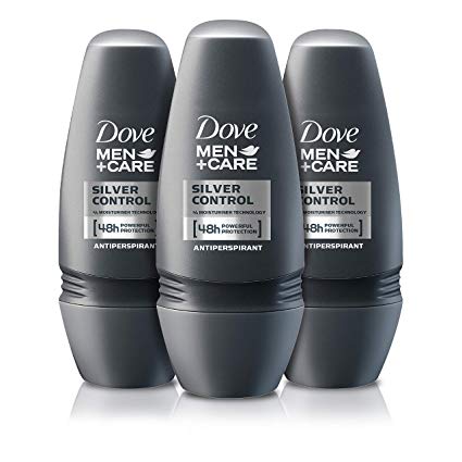 Dove Men Care Silver Control Roll-On Anti-Perspirant Deodorant Pack of 3 x 50ml