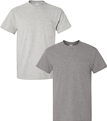 Gildan Adult DryBlend Workwear T-Shirts with Pocket, 2-Pack