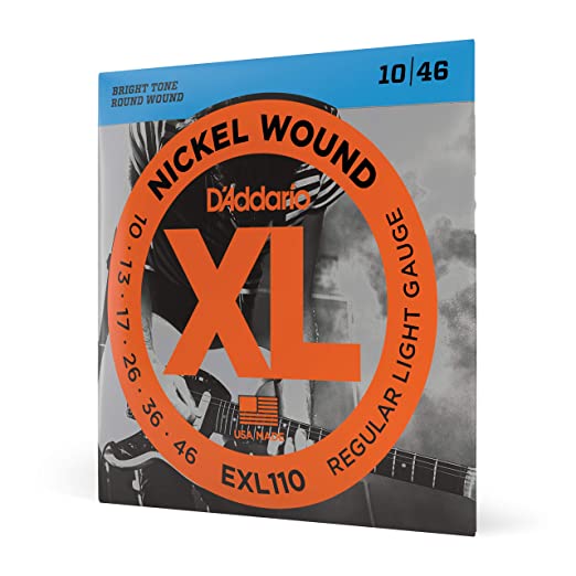 D'Addario Electric Regular {Light Gauge10/46 BRIGHT TONE ROUND WOUND} Guitar Strings (Bronze)