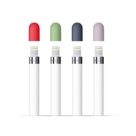 FRTMA For Apple Pencil Cap - 4 colors-Combo-Midnight Blue ,Lavender ,Mint,Red