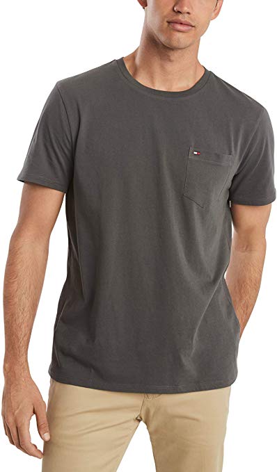 Tommy Hilfiger Men's Short Sleeve Crewneck T Shirt with Pocket