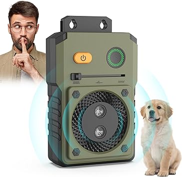 Anti Barking Device Ultrasonic, 50FT Range Bark Control Device with Dual Speakers, 3 Modes Sonic Bark Deterrents for Large Small Dogs, Waterproof Bark Box Indoor Outdoor for Neighbor's Dog