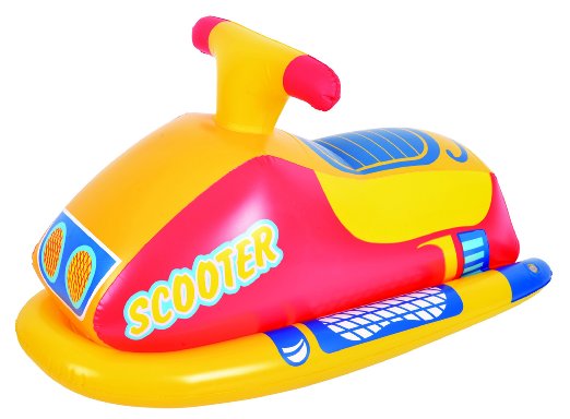 Balance Living Inflatable Scooter Rider Pool Toy 31L x 13W - Yellow