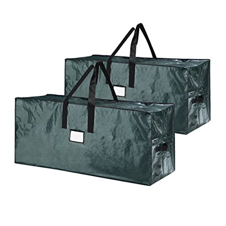 2-Pc Extra Large Tree Storage Bag Set in Green