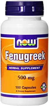 NOW Fenugreek 500mg, 100 Veg Capsules