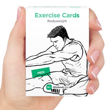 EXERCISE CARDS by WorkoutLabs: Premium Visual Bodyweight Workout Cards - #1 Bestselling Waterproof Fitness Flash Cards for at Home Workouts without Equipment (Women & Men)