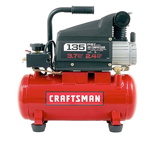 Craftsman 3 Gallon Oil Lube 135psi Portable Air Compressor with 3 Piece Kit.