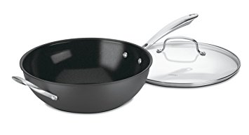 Cuisinart GG26-30H GreenGourmet Hard-Anodized Nonstick  Stir-Fry Wok with Glass Cover