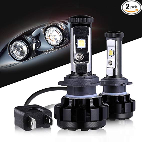 LED Headlight Bulbs H7 All-in-One Conversion Kit,12000 Lumen 6000K Cool White Anti-flicker Beam HID or Halogen Head light Replacement by Max5-2 Years Warranty