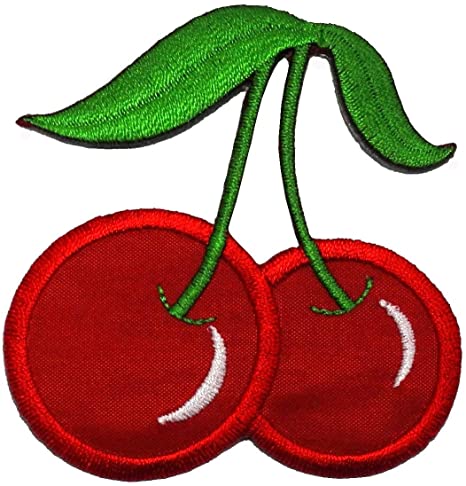 Cute Cherry DIY Applique Embroidered Sew Iron on Patch CR-001