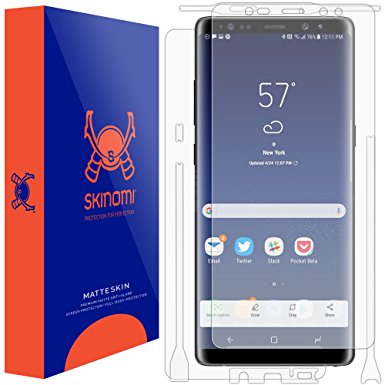 Galaxy Note 8 Screen Protector   Full Body, Skinomi MatteSkin Full Skin Coverage   Screen Protector for Galaxy Note 8 Anti-Glare and Bubble-Free Shield