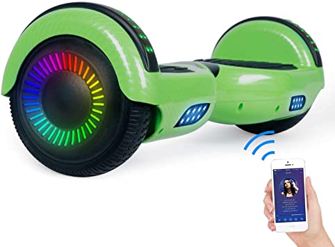 SISIGAD Hoverboard Self Balancing Scooter 6.5" Two-Wheel Self Balancing Hoverboard with Bluetooth Speaker for Adult Kids Gift - Fun Edition