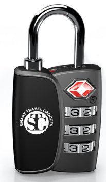TSA Accepted 3 Digit Combination Luggage Lock for Travel 9733 Equipped With Red Pole Open Search Alert Indicator 9733 Bright Color Choices 9733 Heavy Duty Sturdy Quality Construction Durable Airport Customs Friendly 9733 Lifetime Warranty Black