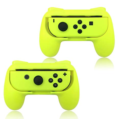 Grips for Nintendo Switch Joy-Con, Wear-Resistant Controllers for Nintendo Switch Joy Con - Yellow (2 Packs)