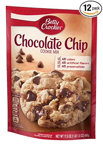 Betty Crocker Chocolate Chip Cookie Mix, 12 Pack, 17.5 oz