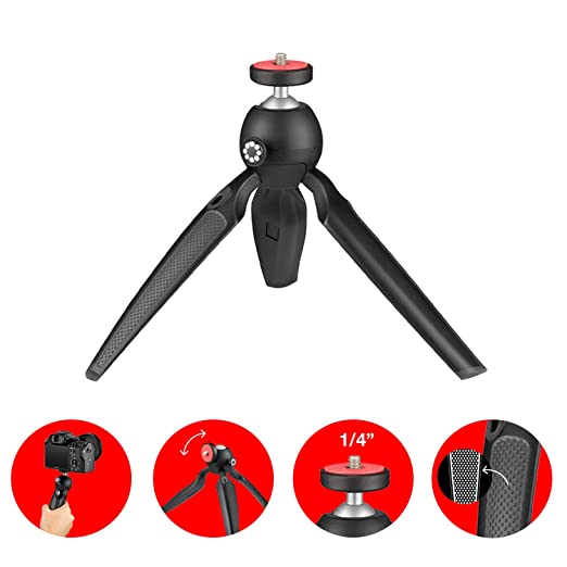 Joby Handypod Mini Tripod and Handgrip for DSLR, Mirrorless CSC and Compact Cameras, LED Lights, Microphones, Portable Speakers, Action Cameras and Accessories Up to 2.2lbs (JB01555)