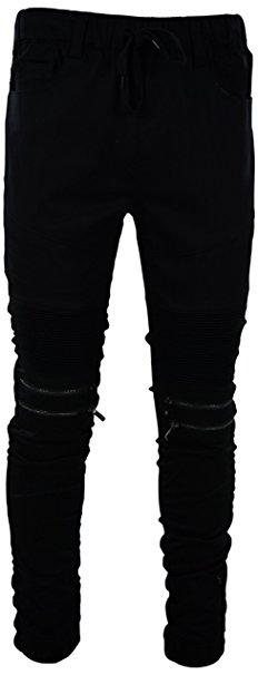 Mens Skinny Slim Fit Stretch Flex Cotton Twill Jogger Pants (Many Styles To Choose From)