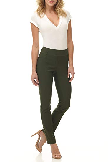 Rekucci Women's Ease In To Comfort Fit Stretch Slim Pant