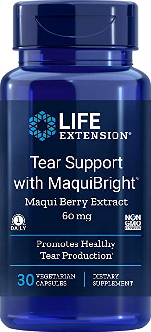 Life Extension Tear Support with MaquiBright 60 mg, 30 Vegetarian Capsules