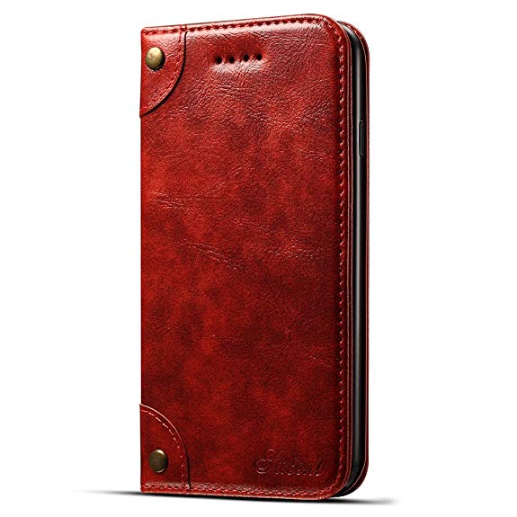 Harrms Leather Wallet Phone Case Protective Back Hybrid Cover with Kickstand Card Slots for iPhone 6/6S/6 Plus/6S Plus/7/7 Plus