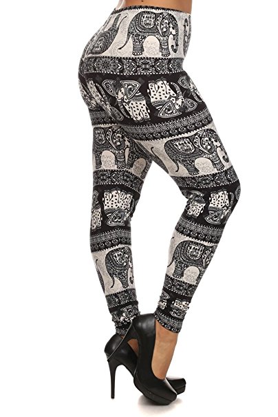 Leggings Depot Women's Popular BEST Printed Plus Size Fashion Leggings Batch2