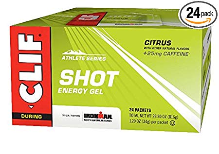 CLIF SHOT - Energy Gel - Citrus - With Caffeine (1.2 Ounce Packet, 24 Count)