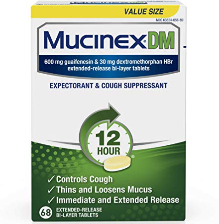 Mucinex DM Extended Release Bi-Layer Tablet, Expectorant & Cough Suppressant 68 ea