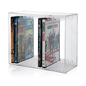 Stackable DVD Holder - holds 14 standard DVD cases