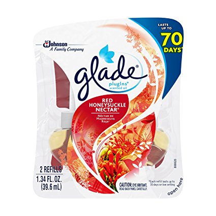 Glade PlugIns Scented Oil, Red Honeysuckle Nectar, 1.34 Ounce