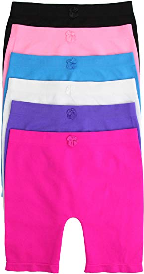 ToBeInStyle Girl's Pack of 6 Layering Modesty Slip Boyshorts Layering Under Skirts Shorts