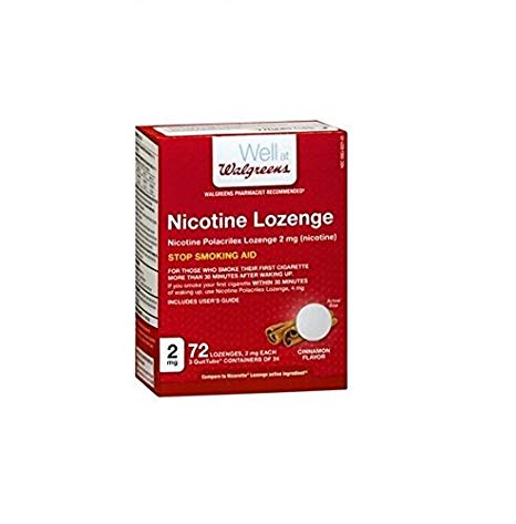 Walgreens Nicotine Lozenge Cinnamon Flavor 2mg 72 Lozenges
