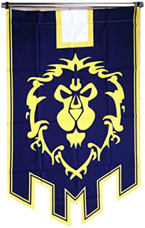 World of Warcraft Horde Alliance Badge Banner Flag Orc Emblem Poster (Blue)