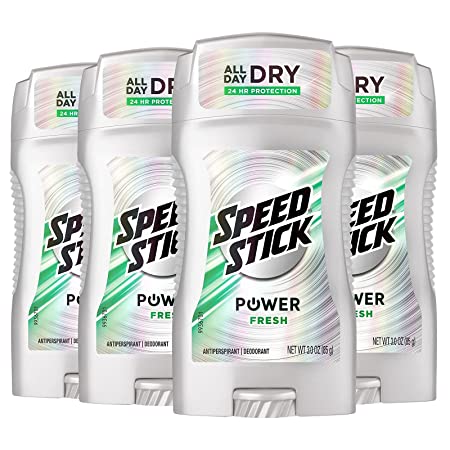 Speed Stick Deodorant for Men, Fresh 3 Ounce, Pack Of 4