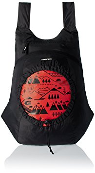 GEAR Black and Orange Casual Backpack (BKPCARYON0106)