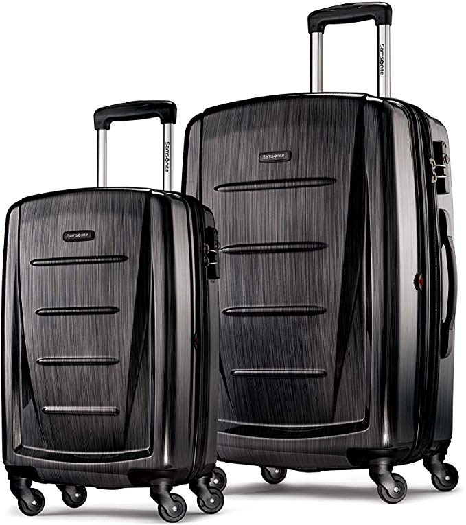 Samsonite Winfield 2 Expandable Hardside 2-Piece Luggage Set (20/28) with Spinner Wheels, Brushed Anthracite