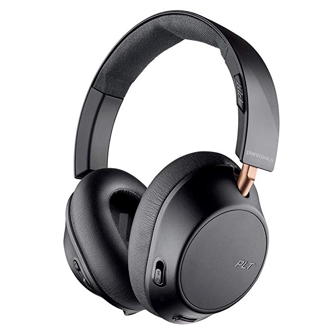 Plantronics BackBeat GO 810 Wireless Over-the-Ear Active Noise Canceling Headphones , Graphite Black (21182003)
