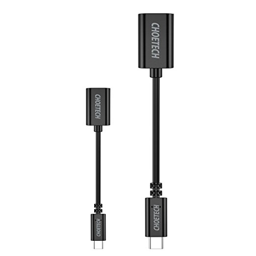 USB C to USB 3.0 Adapter Cable (2-Pack, 0.5ft 0.73ft) , CHOETECH USB Type C to USB 3.0 Type A [OTG] Adapter Cable for 2016 MacBook Pro, MacBook 2015/2016, Chromebook Pixel, Nokia N1, Nexus 5X/6P, etc
