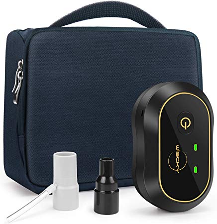 CPAP Cleaner and Sanitizer Bundle Includes Sanitizing Bag, Wiscky Portable and Rechargeable Mask Tube Cleaner Compatible Heated Hose Adapter, Air Mini Adapter