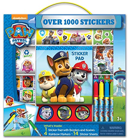Bendon Paw Patrol Sticker Box with Pad & Markers