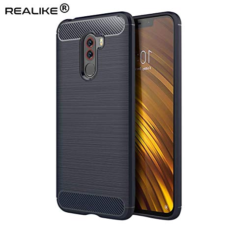 REALIKE Thermoplastic Polyurethane Carbon Fiber Back Cover for Xiaomi Poco F1