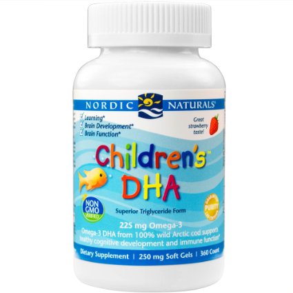 Nordic Naturals - Children's DHA, Healthy Cognitive Development and Immune Function, 360 Soft Gels