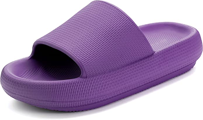 BRONAX Pillow Slippers for Women and Men | Shower Bathroom Sandals | Extremely Comfy | Non-Slip & Cushioned Thick Sole