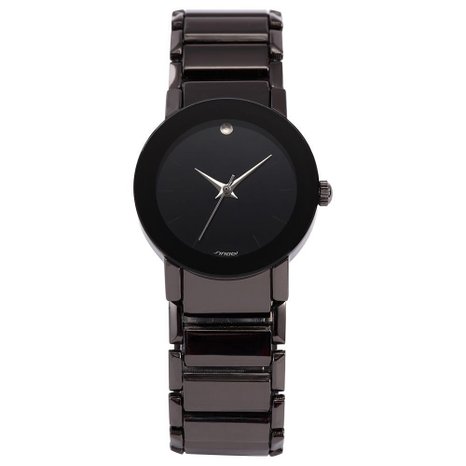 SINOBI Black Dial Lady Women Analog Sport Stainless Quartz Wrist Watch Gift SNB016