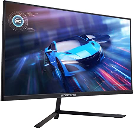 Sceptre IPS 27" LED Gaming Monitor G-to-G 1ms HDMI DisplayPort up to 144Hz AMD FreeSync Premium Build-in Speakers, Edgeless Machine Black 2021 (E275B-FPN168)