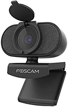 Foscam W81 8 MP Ultra HD USB-Webkamera, 3840 x 2160 Pixel, Sichtschutzabdeckung mit integriertem Mikrofon und automatischer Rauschunterdrückung, Videoanrufe, Konferenzen, Online-Unterricht