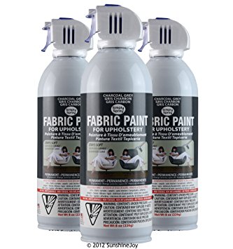 Simply Spray Upholstery Fabric Spray Paint 8 Oz. Can 3 Pack Charcoal Grey