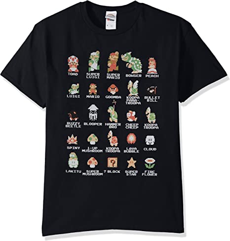 Nintendo Men's Pixel Cast T-Shirt