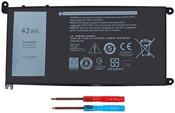 42WH WDX0R Battery for Dell Inspiron 15 5000 7000 Series 15 7579 7573 7560 7569 7570 5565 5567 5568 5570 5578 5579 7586 13 7368 7378 5368 5378 5379 17 5765 5767 5775 Latitude 3189 3580 P66F P58F P32E