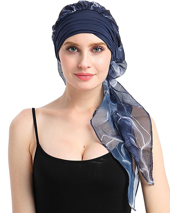 Chemo Headwear Turbans For Women Long Hair Head Scarf Headwraps Cancer Hats