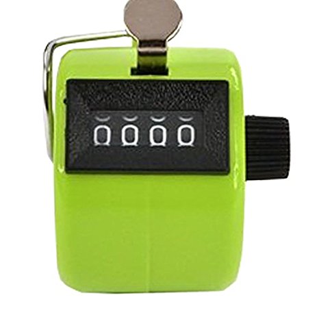 Hand Tally Counter metal counter 4 digit Manual counters Pressing the manual counter People Counting (red)